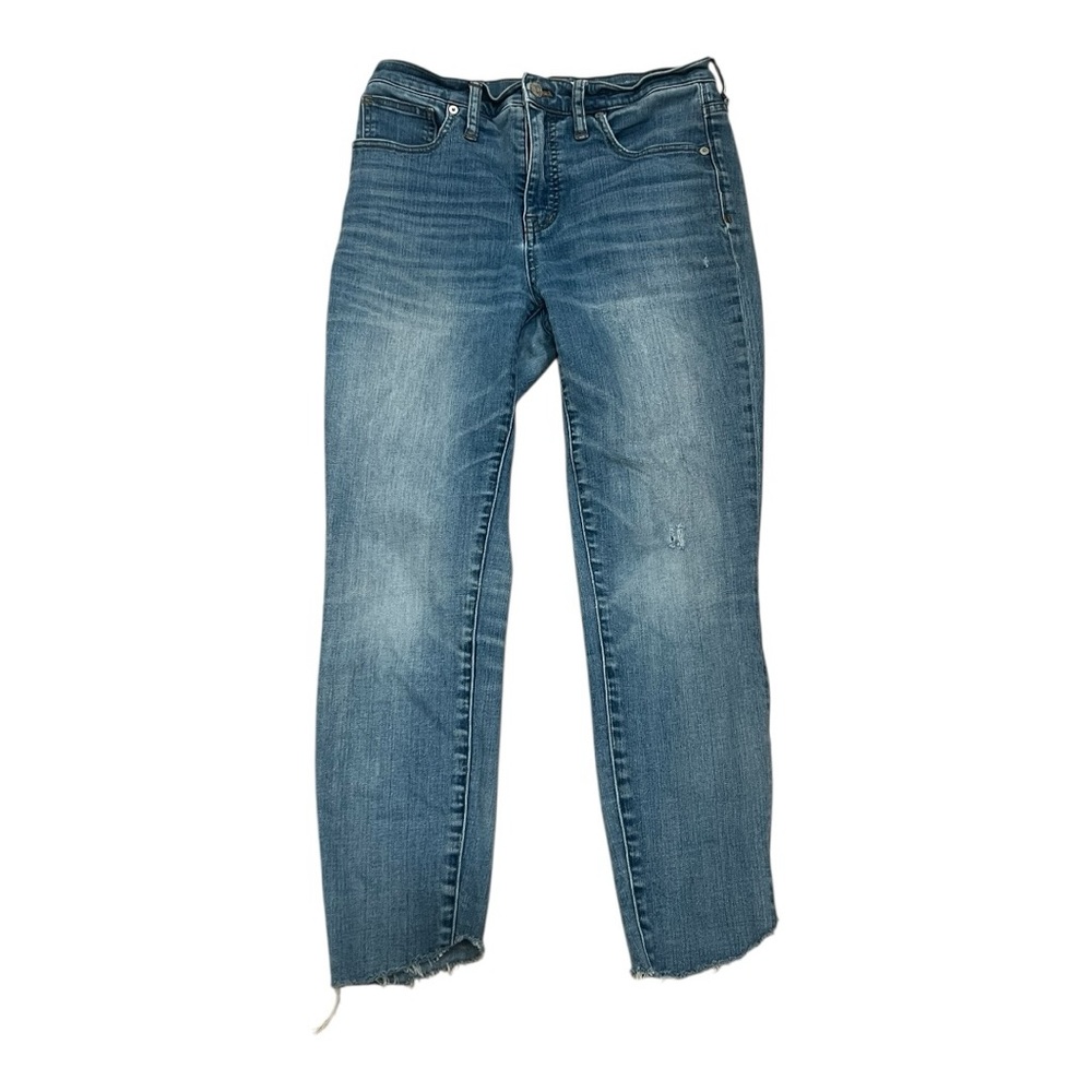 Madewell Skinny Distressed Jeans 10" High Rise Women's Size 28 Stretch